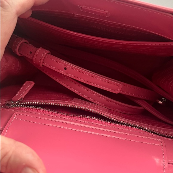 Kate Spade Sam Icon Small Tote Spazzolato Leather Feather Pink - Picture 7 of 8